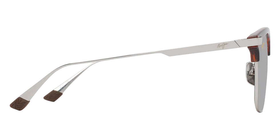 Maui Jim KALAUNU ASIAN FIT MM629-038 55 - Shiny Red Havana with Silver #id:mjimm629038_s:138110