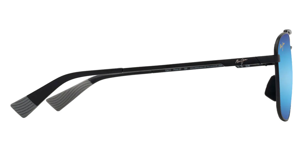Maui Jim PĪWAI ASIAN FIT MM645-023 58 - Matte Black with Gray #id:mjimm645023_s:100110