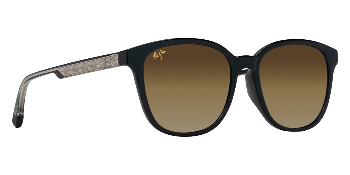 Maui Jim KU'IKAHI ASIAN FIT MM647-007 55 - Shiny Black with Transparent Light Gray #id:mjimm647007_s:108105