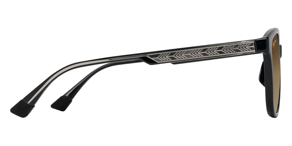 Maui Jim KU'IKAHI ASIAN FIT MM647-007 55 - Shiny Black with Transparent Light Gray #id:mjimm647007_s:108110