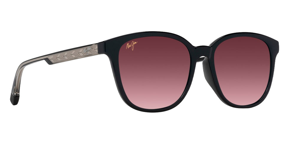 Maui Jim KU'IKAHI ASIAN FIT MM647-011 55 - Shiny Black with Transparent Light Gray #id:mjimm647011_s:112105