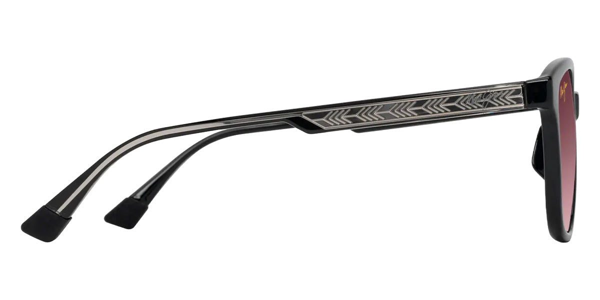 Maui Jim KU'IKAHI ASIAN FIT MM647-011 55 - Shiny Black with Transparent Light Gray #id:mjimm647011_s:112110