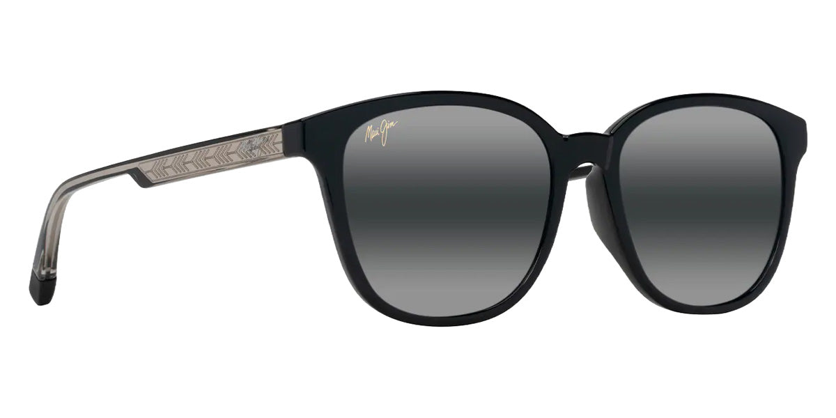 Maui Jim KU'IKAHI ASIAN FIT MM647-013 55 - Shiny Black with Transparent Light Gray #id:mjimm647013_s:106105