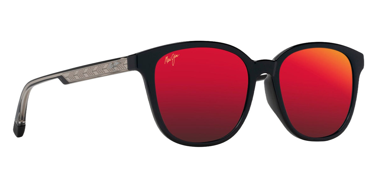 Maui Jim KU'IKAHI ASIAN FIT MM647-037 55 - Shiny Black with Transparent Light Gray #id:mjimm647037_s:116105