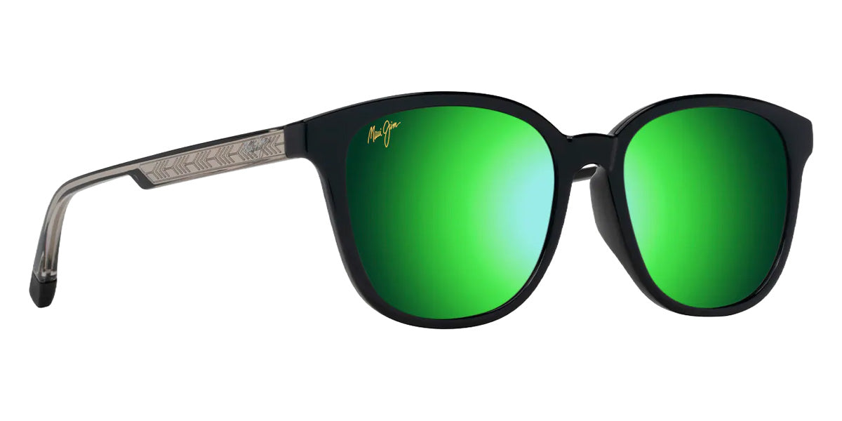 Maui Jim KU'IKAHI ASIAN FIT MM647-041 55 - Shiny Black with Transparent Light Gray #id:mjimm647041_s:104105