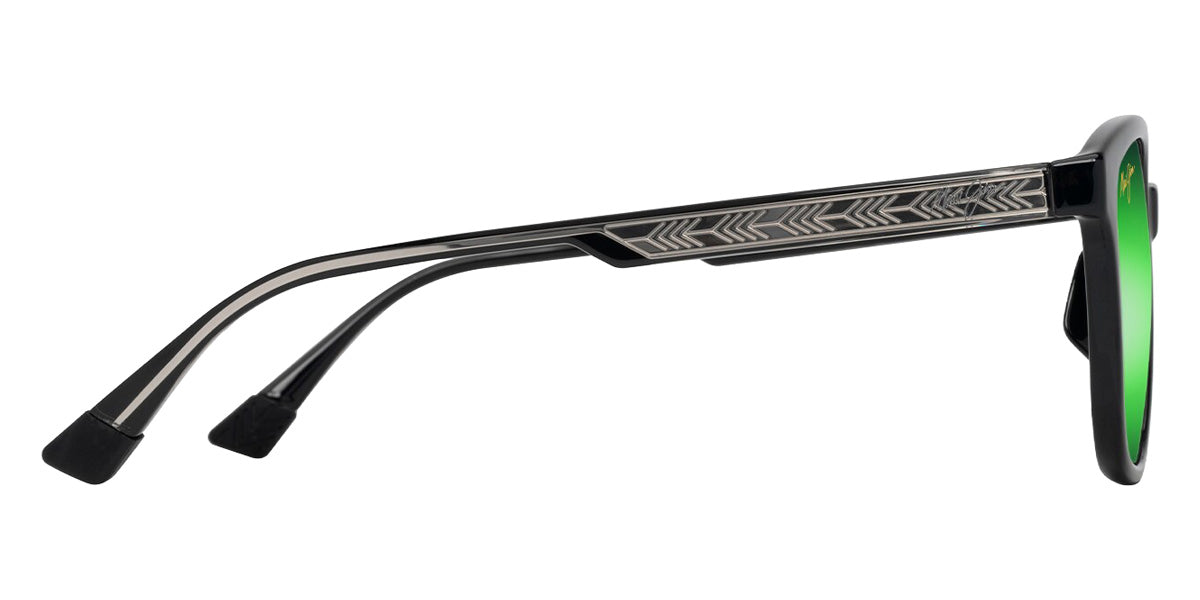Maui Jim KU'IKAHI ASIAN FIT MM647-041 55 - Shiny Black with Transparent Light Gray #id:mjimm647041_s:104110
