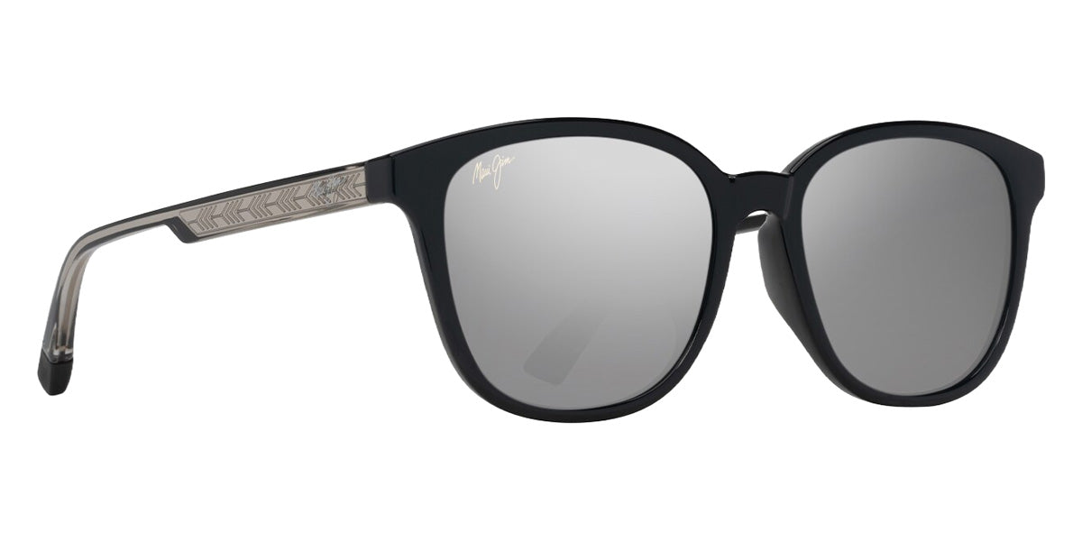 Maui Jim KU'IKAHI ASIAN FIT MM647-051 55 - Shiny Black with Transparent Light Gray #id:mjimm647051_s:118105