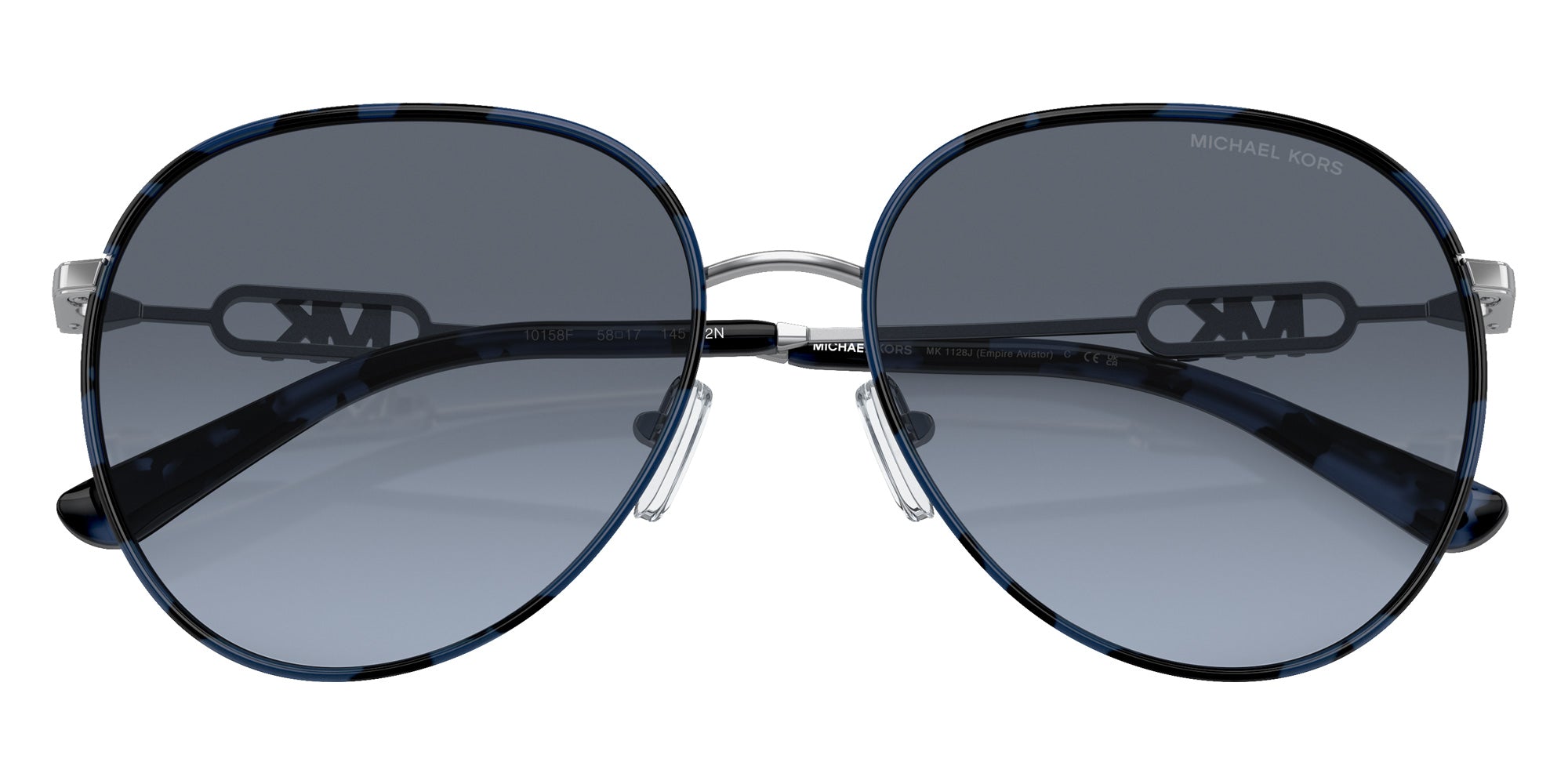 MICHAEL KORS MK1128J Empire 10158F 58 - Silver/Blue Tortoise / Navy Gradient #id:mk1128j10158f_s:100120