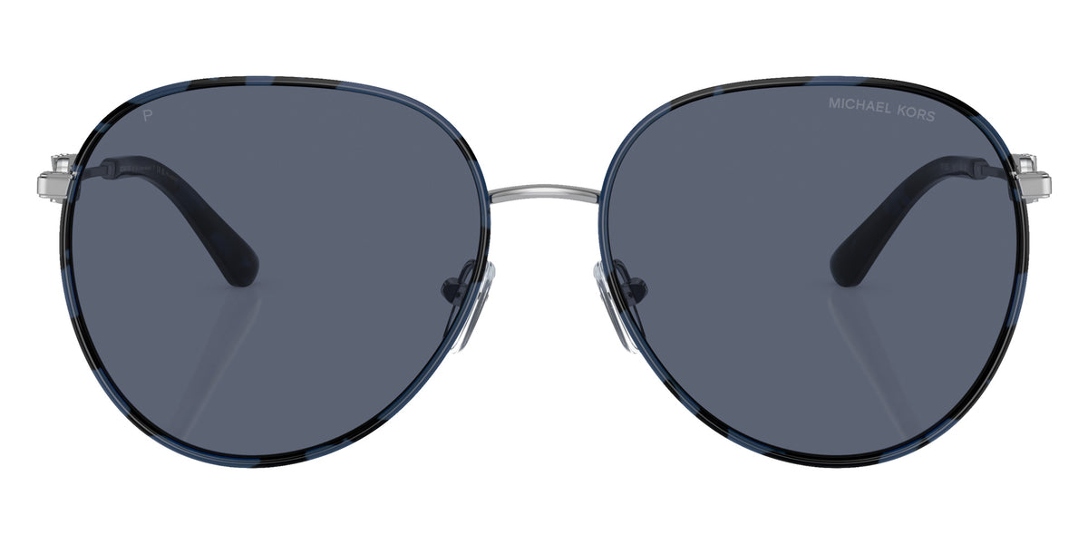 MICHAEL KORS MK1128J Empire Aviator 10158S 58 - Silver/Blue Tortoise / Blue Polarized #id:mk1128j10158s_s:100100