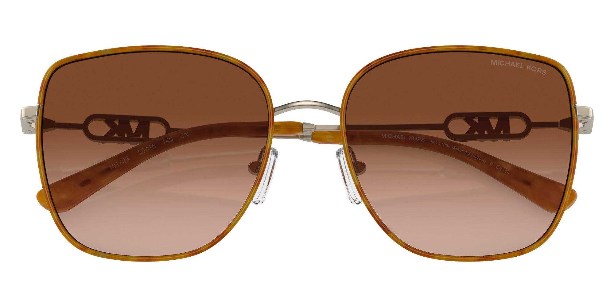 MICHAEL KORS MK1129J Empire Square 2 10143B 56 - Light Gold/Amber Tortoise / Amber Gradient #id:mk1129j10143b_s:100120