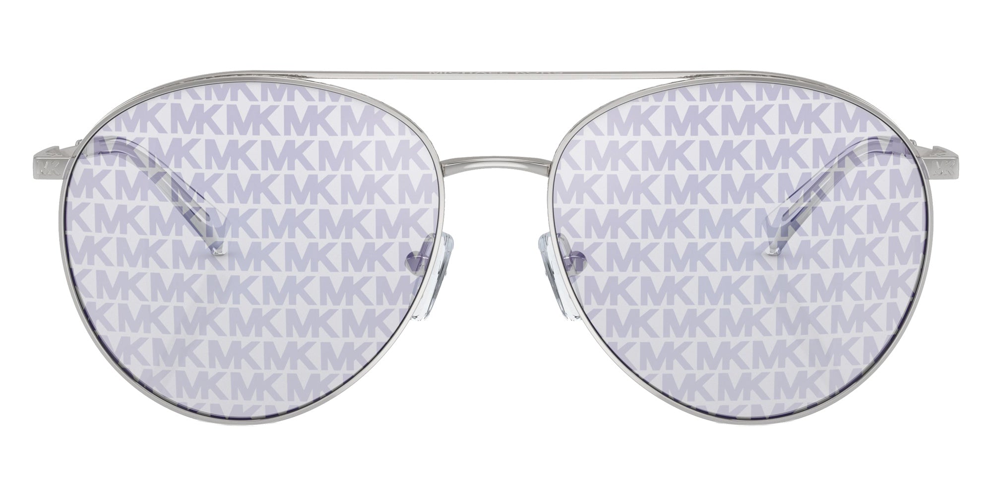 MICHAEL KORS MK1138 Arches 1153R0 58 - Silver / Silver MK Block Repeat Mirrored #id:mk11381153r0_s:100100