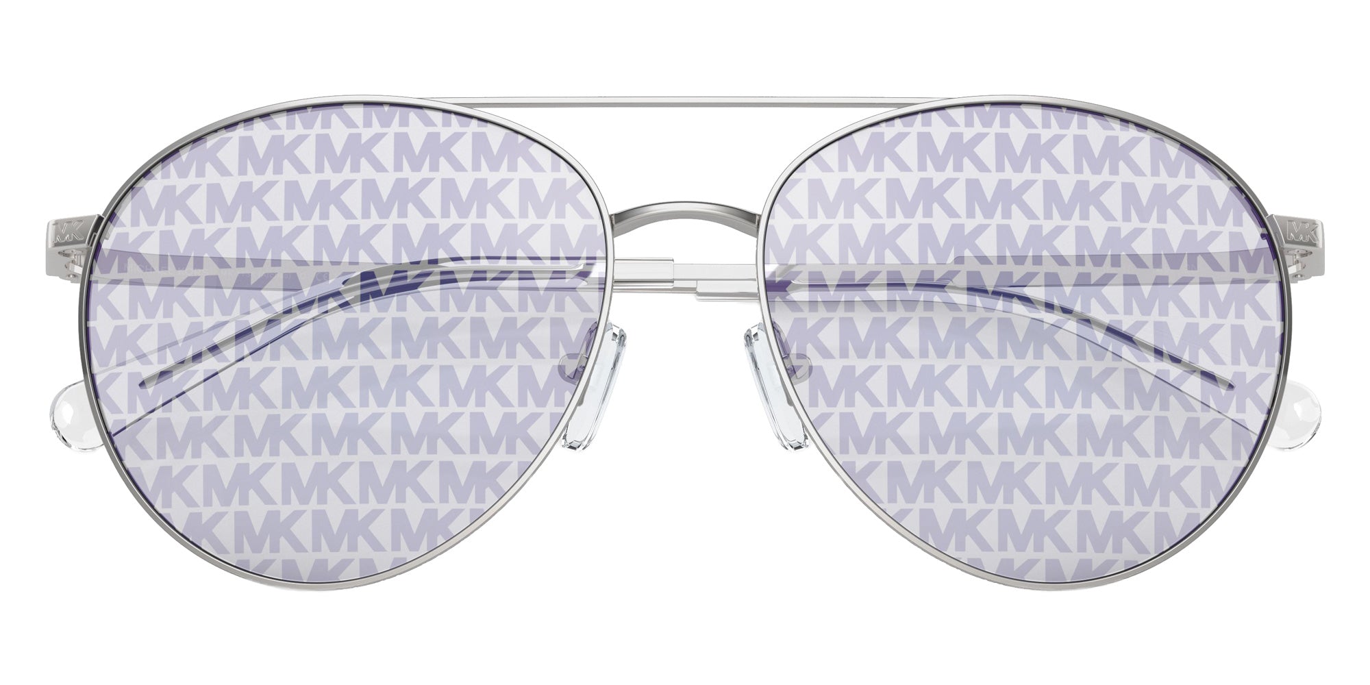 MICHAEL KORS MK1138 Arches 1153R0 58 - Silver / Silver MK Block Repeat Mirrored #id:mk11381153r0_s:100120