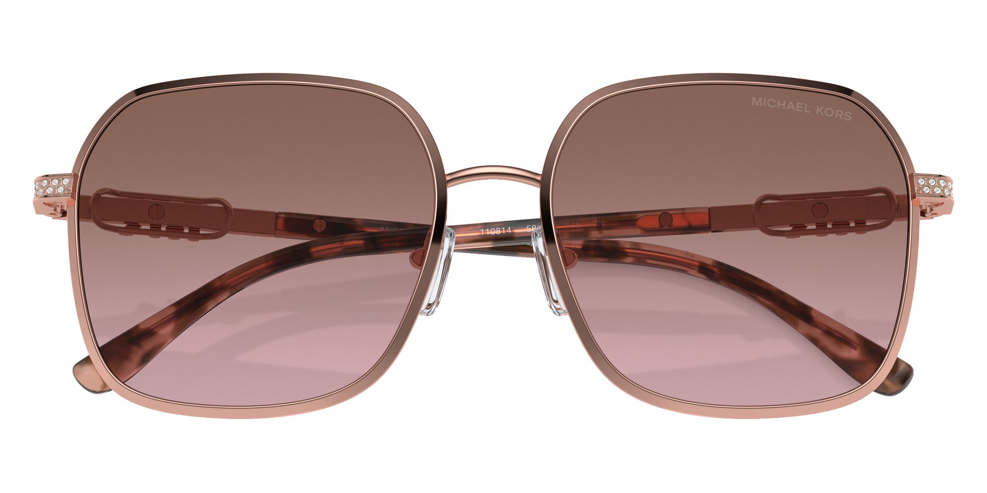 MICHAEL KORS MK1145B Cadiz 110814 58 - Shiny Rose Gold / Light Brown Pink Gradient Mirrored #id:mk1145b110814_s:100120