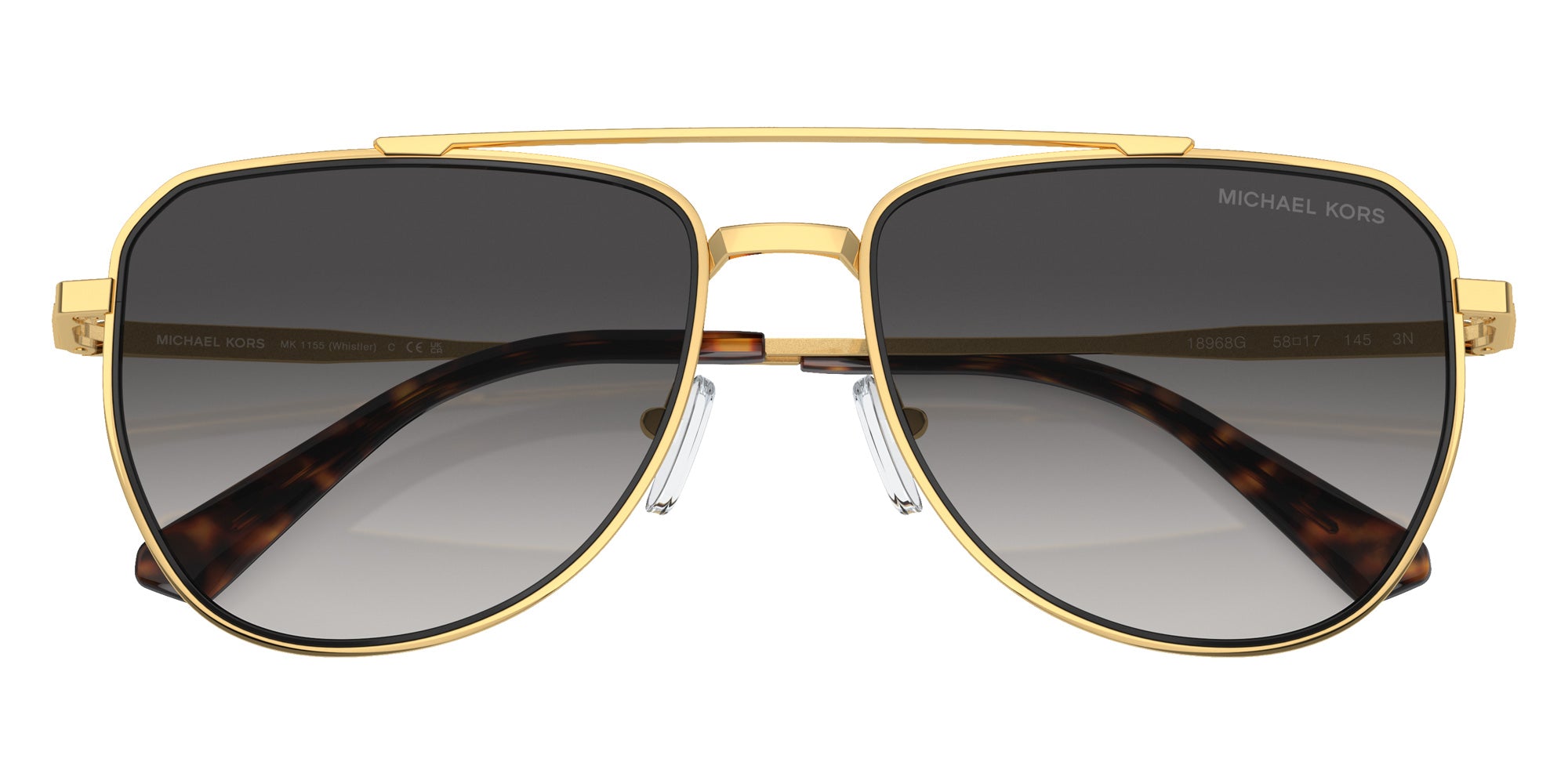 MICHAEL KORS MK1155 Whistler 18968G 58 - Shiny Yellow Gold / Light Gray Gradient #id:mk115518968g_s:100120