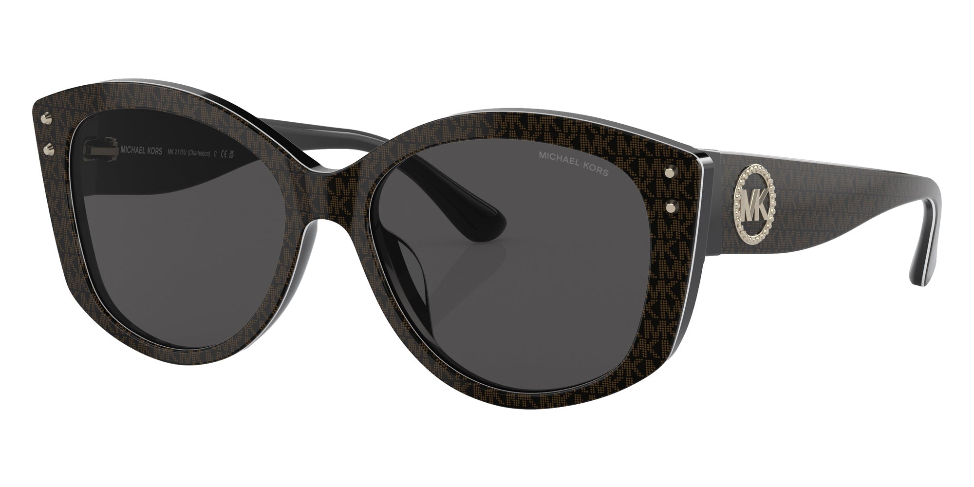 MICHAEL KORS MK2175U Charleston 350087 54 - Mk Signature Pvc Chocolate / Dark Gray Solid #id:mk2175u350087_s:100105