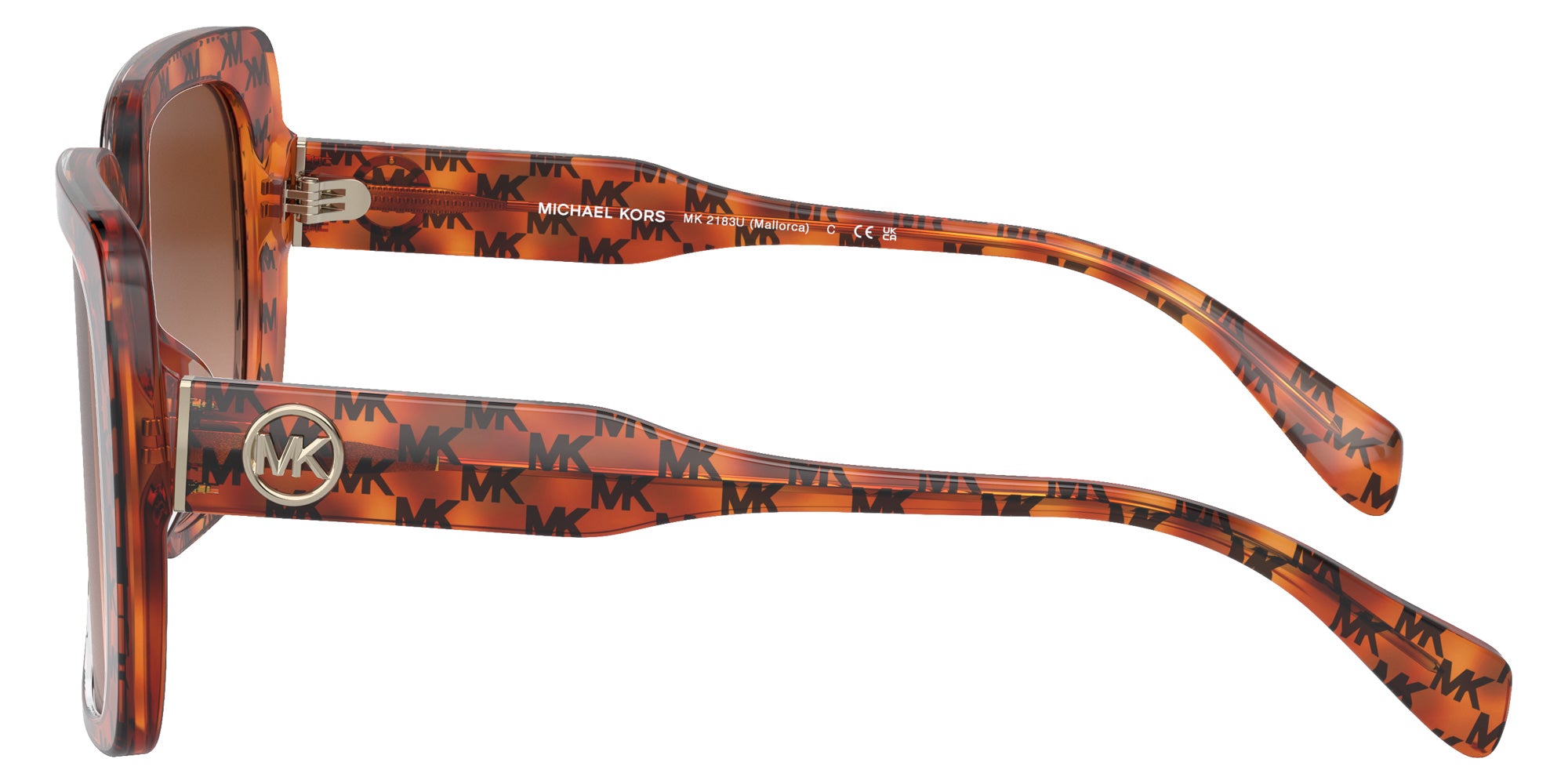 MICHAEL KORS MK2183U Mallorca 35553B 55 - Amber Mk Heritage / Brown Gradient #id:mk2183u35553b_s:100110