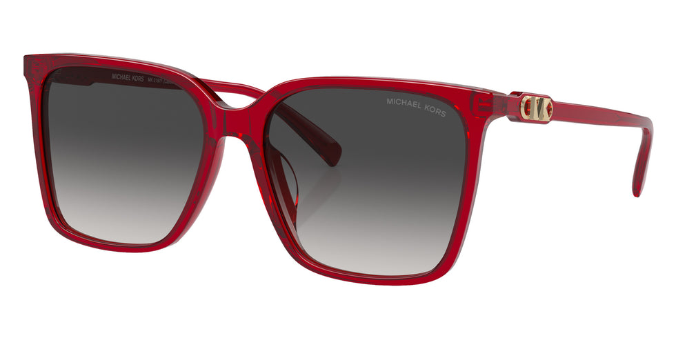 MICHAEL KORS MK2197F Canberra 39558G 58 - Red Transparent / Dark Gray Gradient #id:mk2197f39558g_s:100105