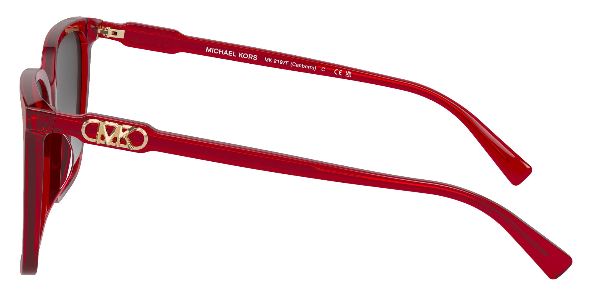 MICHAEL KORS MK2197F Canberra 39558G 58 - Red Transparent / Dark Gray Gradient #id:mk2197f39558g_s:100110