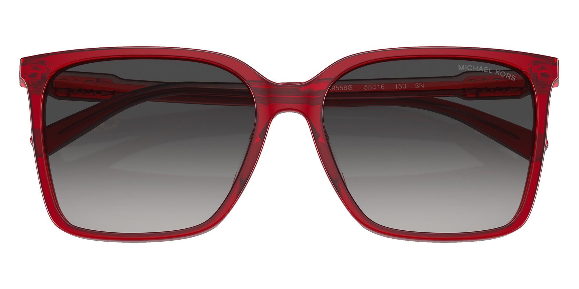 MICHAEL KORS MK2197F Canberra 39558G 58 - Red Transparent / Dark Gray Gradient #id:mk2197f39558g_s:100120