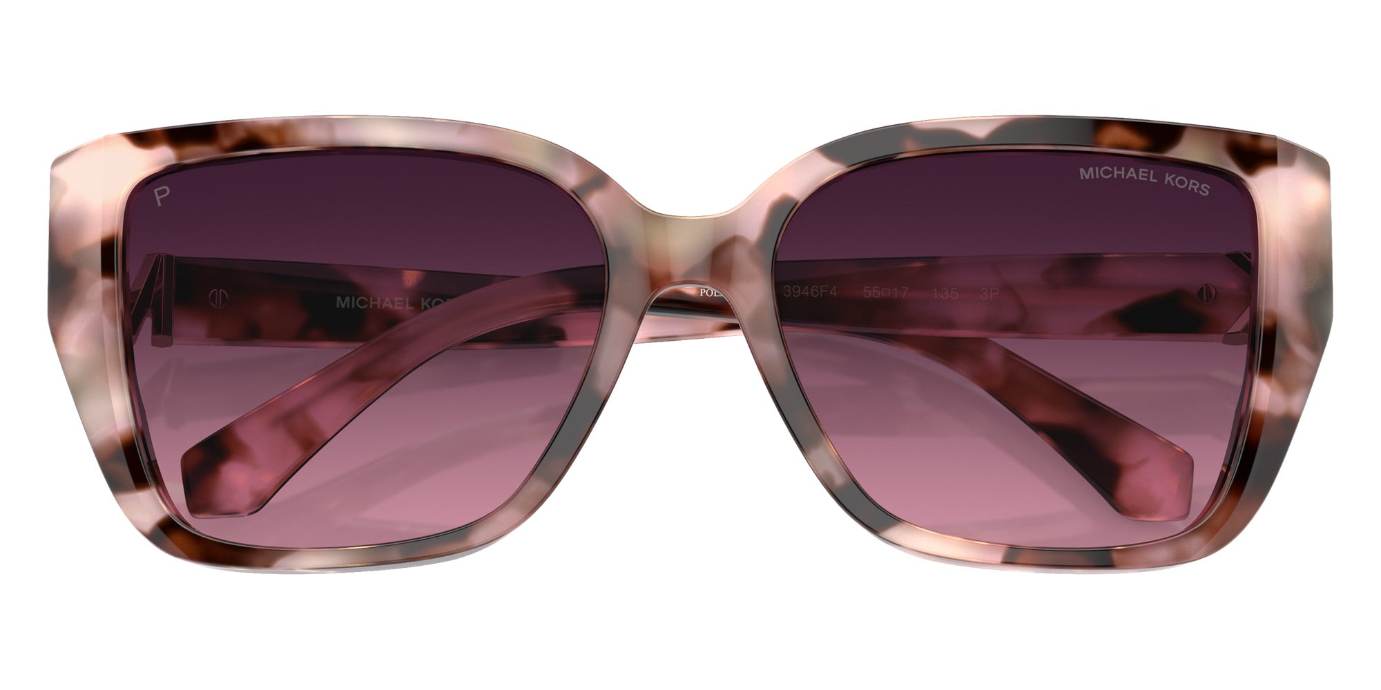 MICHAEL KORS MK2199 Acadia 3946F4 55 - Pink Pearlized Tortoise / Burgundy Gradient Polarized #id:mk21993946f4_s:100120