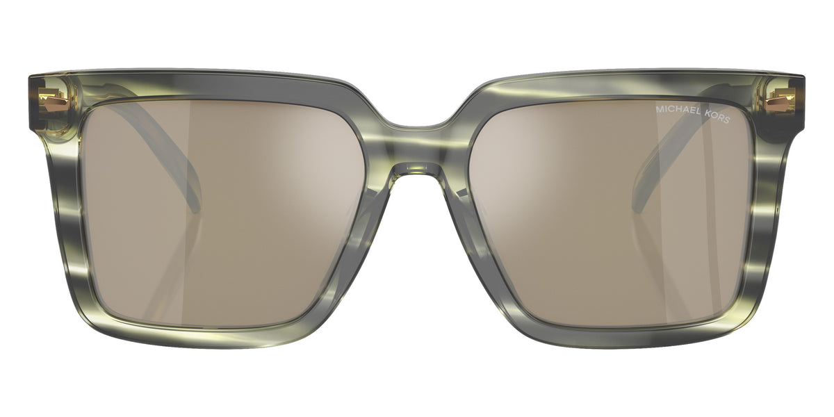 MICHAEL KORS MK2217U Abruzzo 39787I 55 - Olive Horn / Olive Green Mirrored #id:mk2217u39787i_s:100100