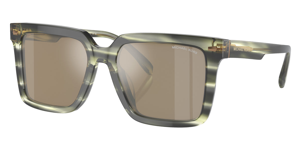MICHAEL KORS MK2217U Abruzzo 39787I 55 - Olive Horn / Olive Green Mirrored #id:mk2217u39787i_s:100105