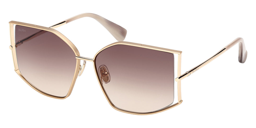 Max Mara MM0142 MENTON-4 32F 59 - Shiny Pale Gold / Gradient Brown #id:mm014232f_s:100105