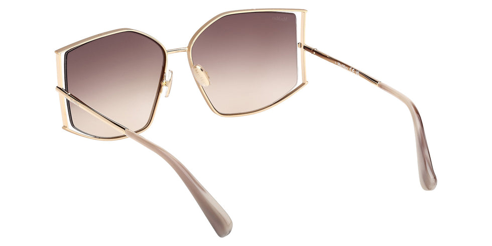 Max Mara MM0142 MENTON-4 32F 59 - Shiny Pale Gold / Gradient Brown #id:mm014232f_s:100115