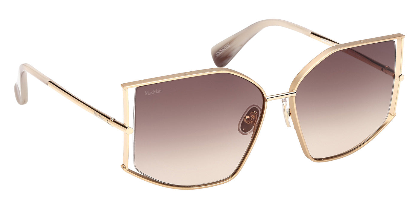 Max Mara MM0142 MENTON-4 32F 59 - Shiny Pale Gold / Gradient Brown #id:mm014232f_s:100135