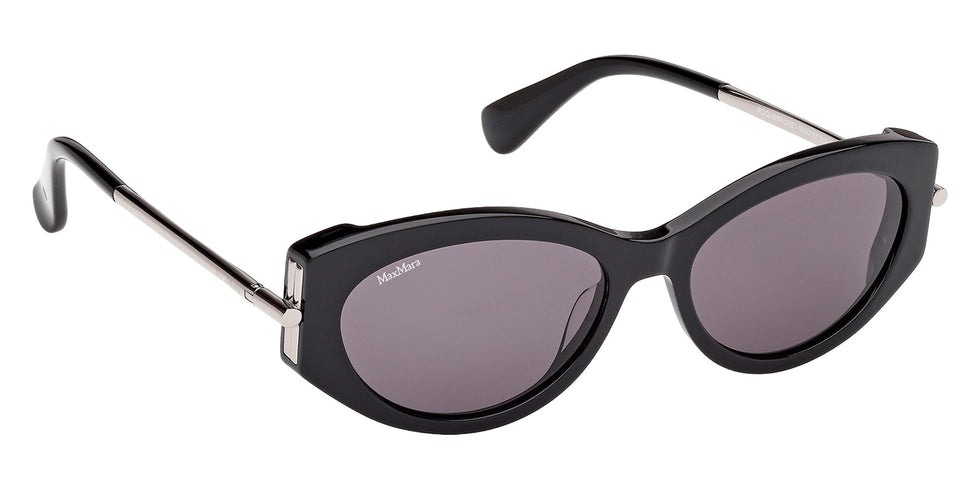 Max Mara MM0167 ROQUEBRUNE 1 01A 54 - Shiny Black / Smoke #id:mm016701a_s:100135