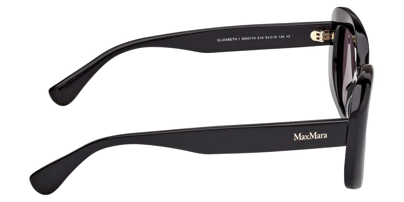 Max Mara MM0170 ELIZABETH 1 01A 53 - Shiny Black / Smoke #id:mm017001a_s:100130