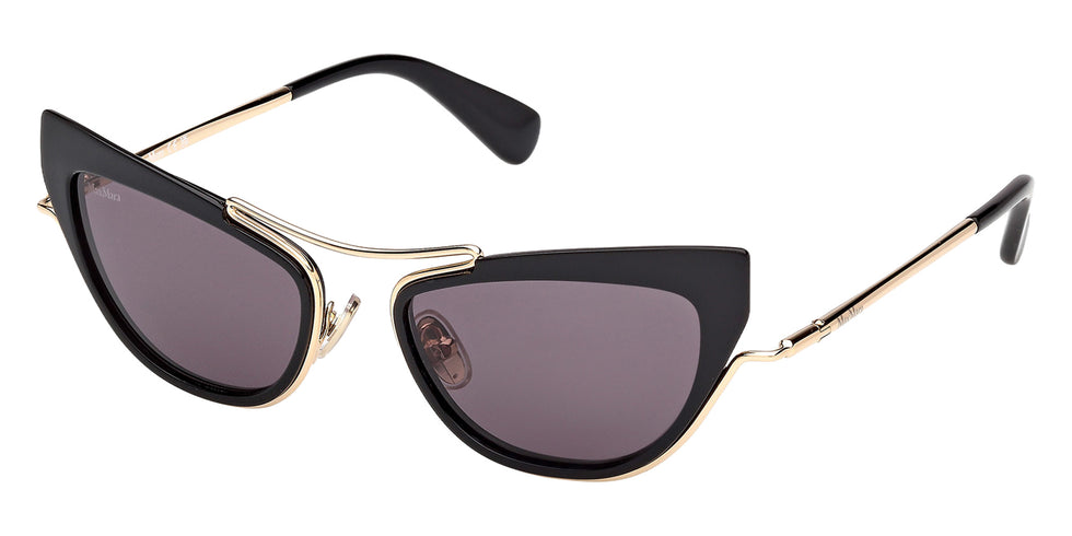 Max Mara MM0172 01A 53 - Shiny Black / Smoke 01A #id:mm017201a_s:100105