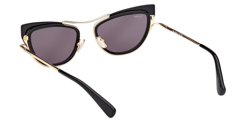 Max Mara MM0172 01A 53 - Shiny Black / Smoke 01A #id:mm017201a_s:100115