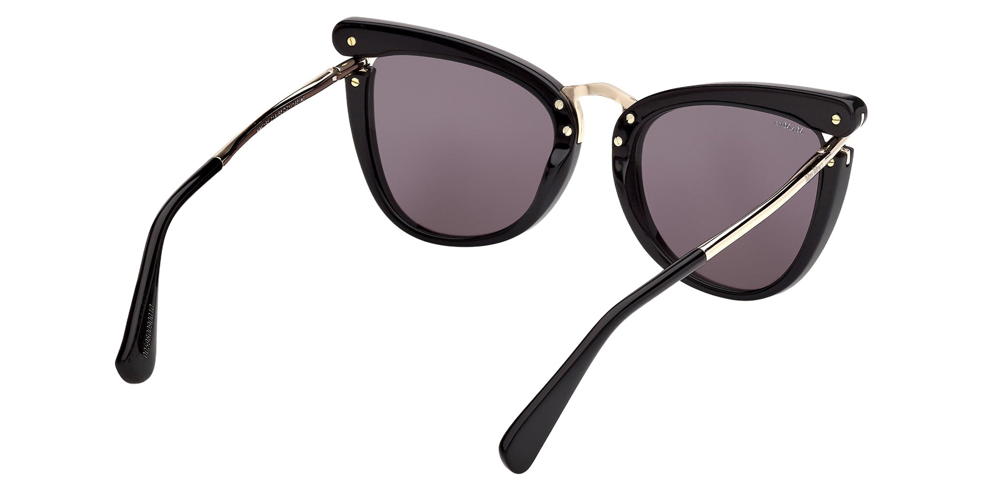 Max Mara MM0186 01A 55 - Shiny Black / Smoke 01A #id:mm018601a_s:100125