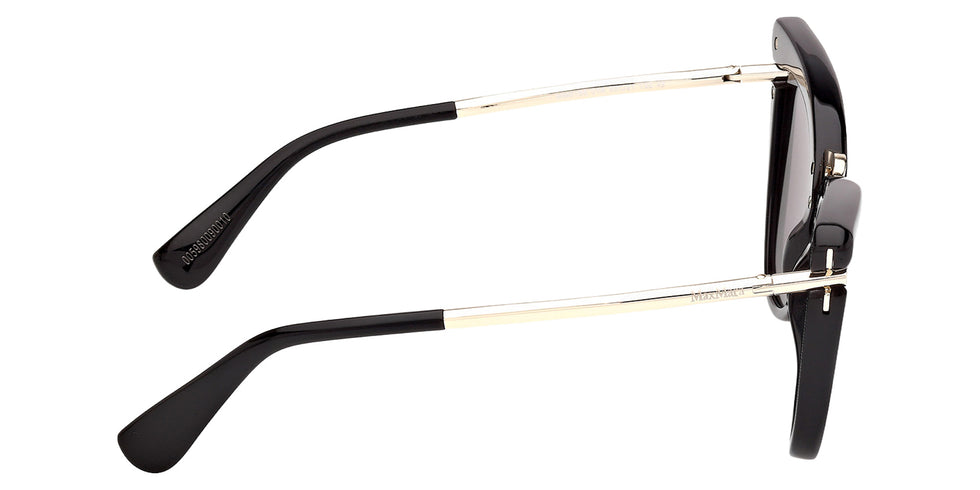 Max Mara MM0186 01A 55 - Shiny Black / Smoke 01A #id:mm018601a_s:100130