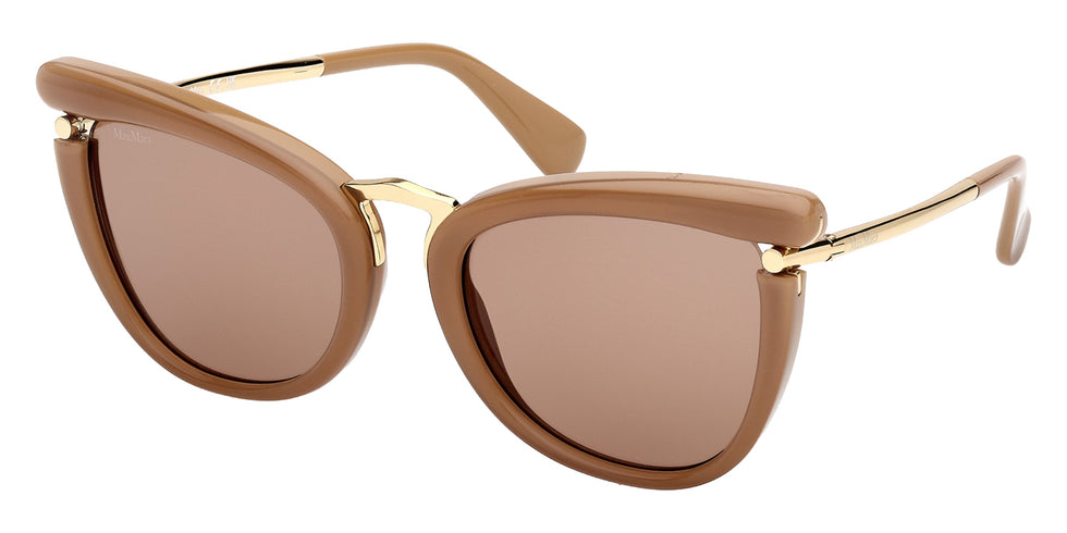 Max Mara MM0186 46E 55 - Shiny Light Brown / Brown 46E #id:mm018646e_s:102105