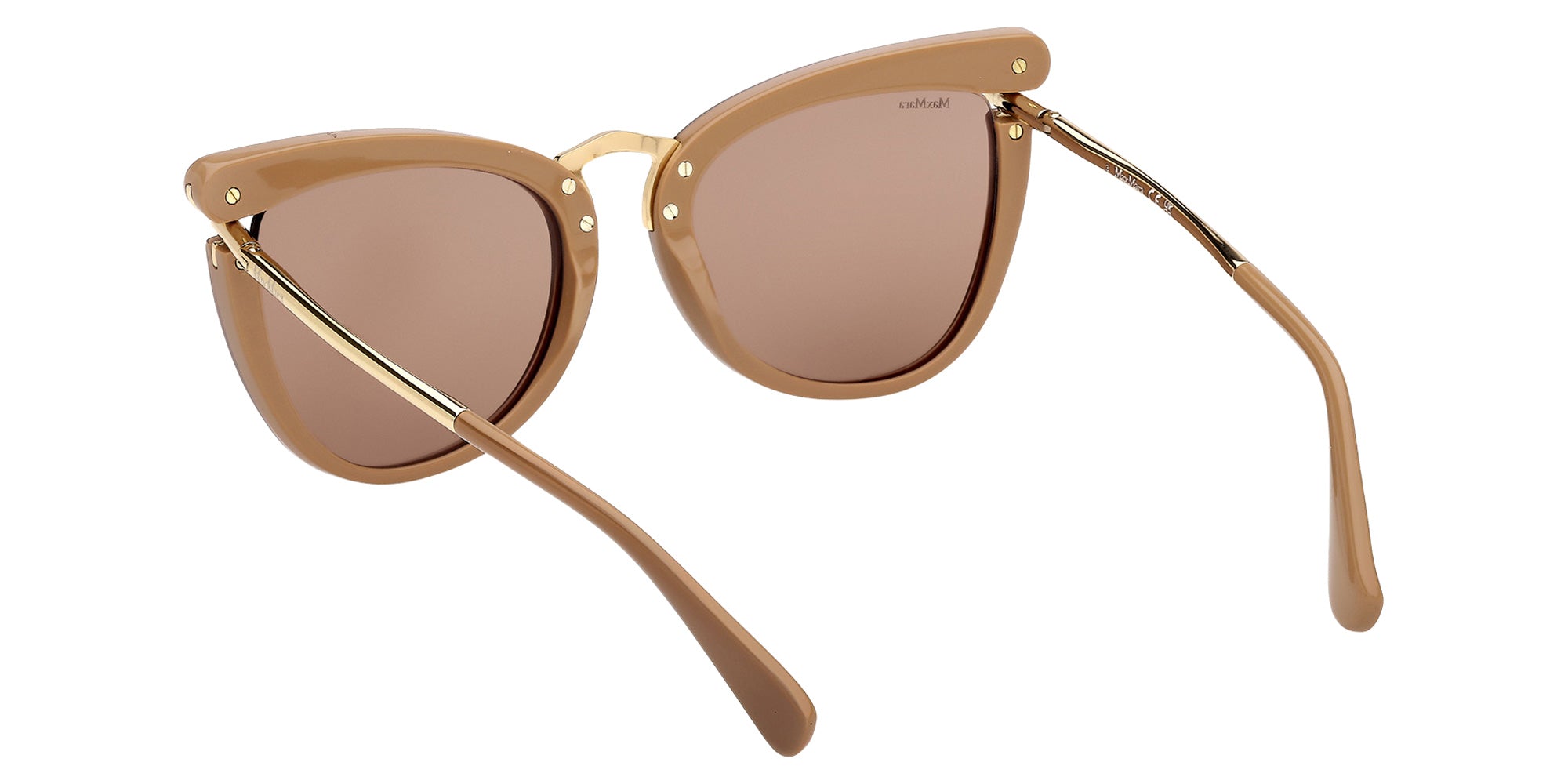 Max Mara MM0186 46E 55 - Shiny Light Brown / Brown 46E #id:mm018646e_s:102115