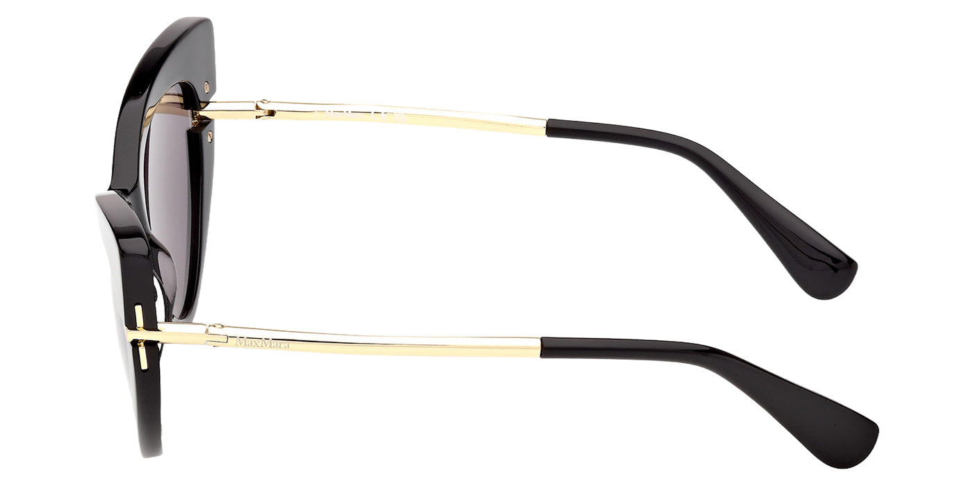 Max Mara MM0187 01A 56 - Shiny Black / Smoke #id:mm018701a_s:100110