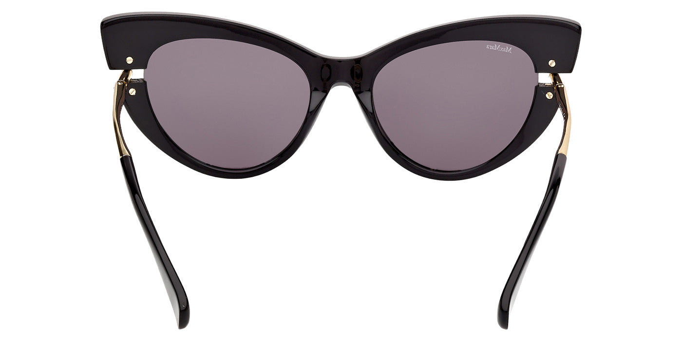 Max Mara MM0187 01A 56 - Shiny Black / Smoke #id:mm018701a_s:100120