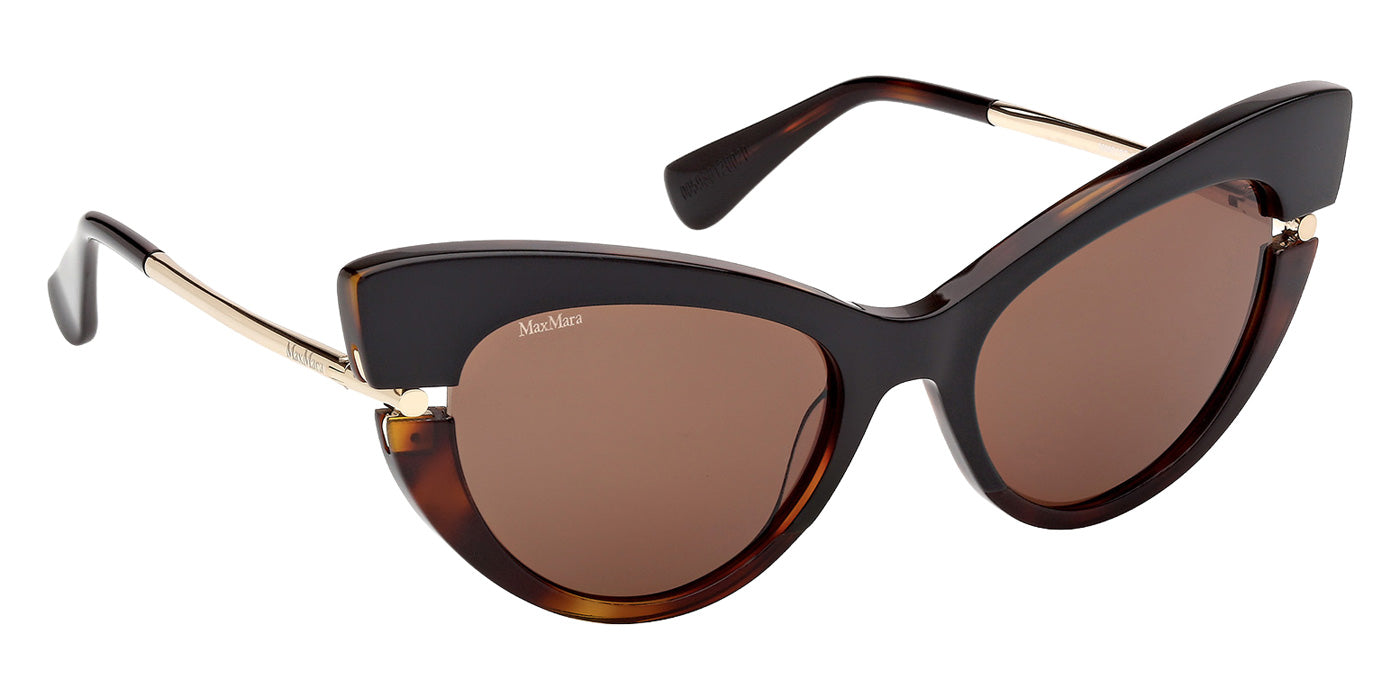 Max Mara MM0187 56E 56 - Black/Havana / Brown #id:mm018756e_s:102135