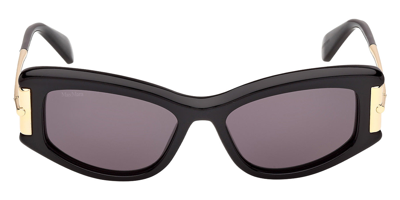 Max Mara MM0189 01A 52 - Shiny Black / Smoke #id:mm018901a_s:100100