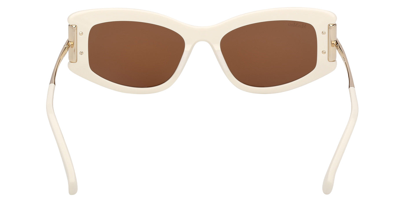 Max Mara MM0189 25E 52 - Shiny White / Brown #id:mm018925e_s:102120