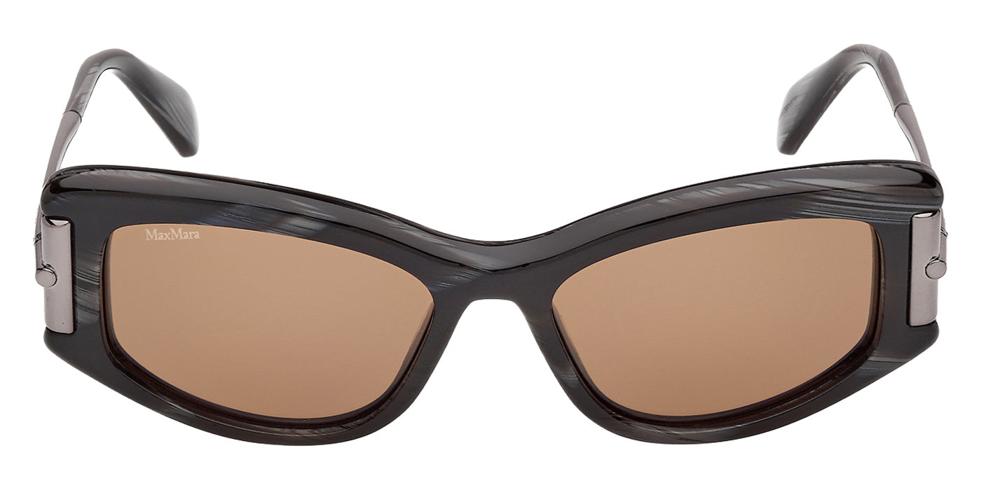 Max Mara MM0189 63E 52 - Black Horn / Smoke #id:mm018963e_s:104100