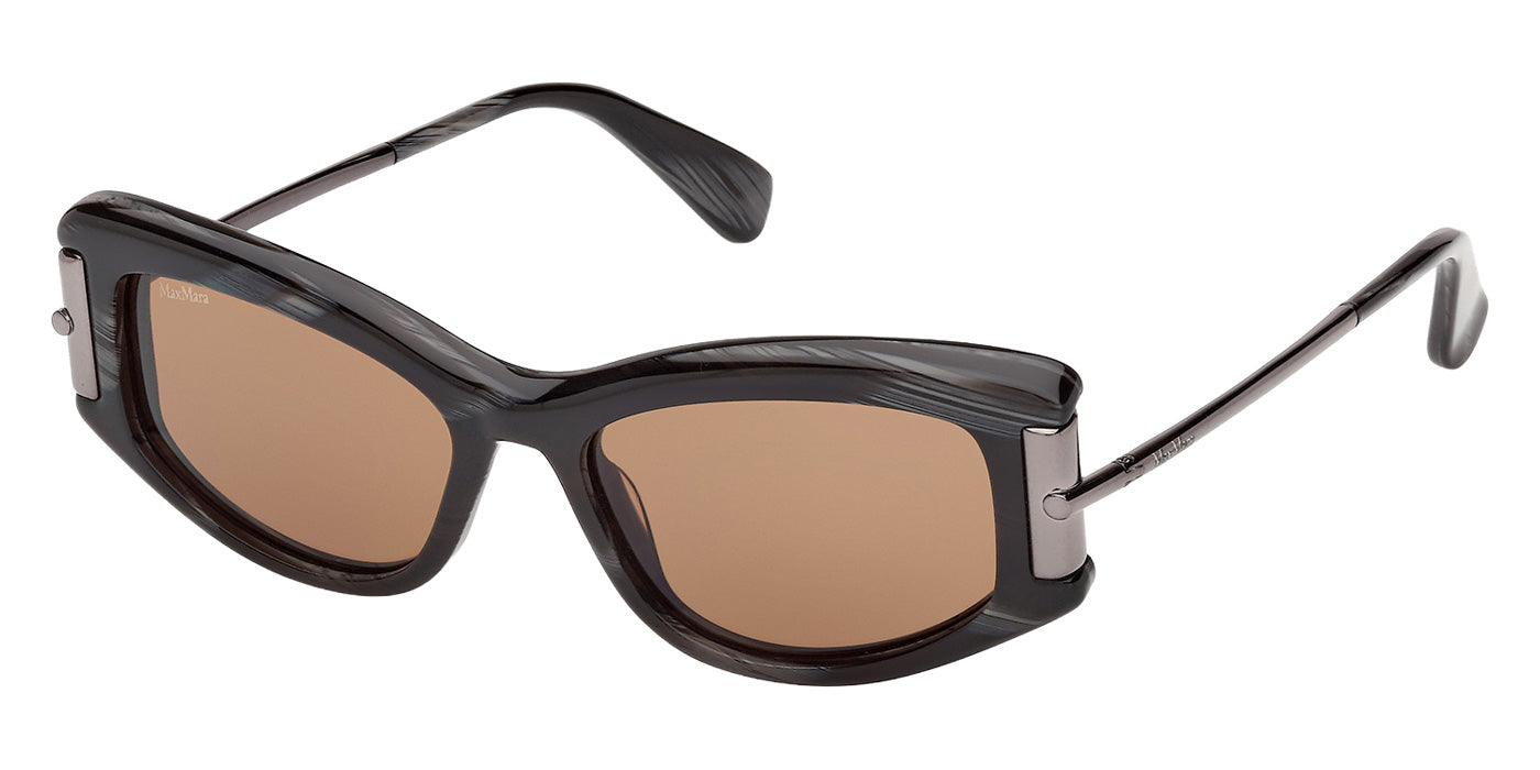 Max Mara MM0189 63E 52 - Black Horn / Smoke #id:mm018963e_s:104105