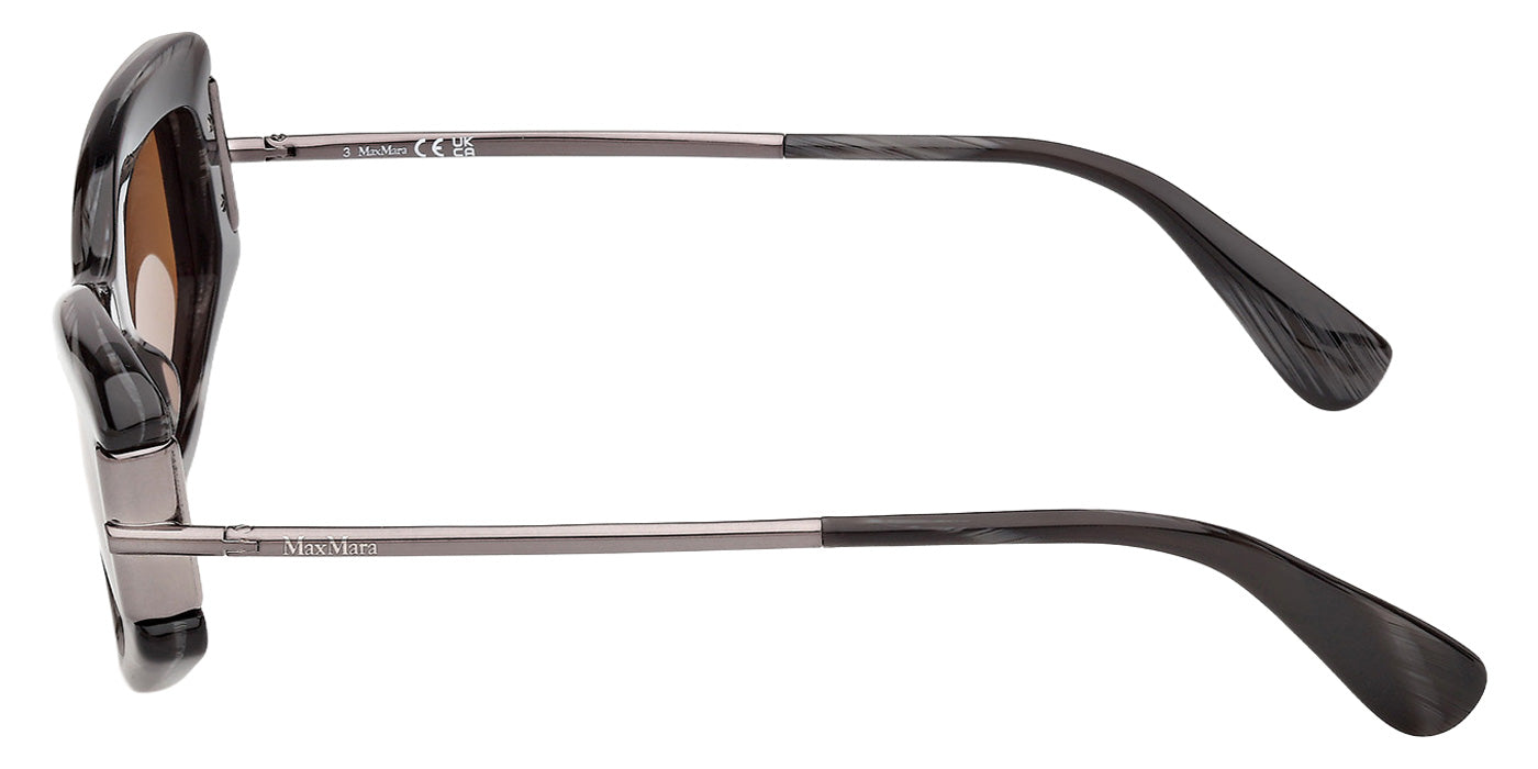 Max Mara MM0189 63E 52 - Black Horn / Smoke #id:mm018963e_s:104110