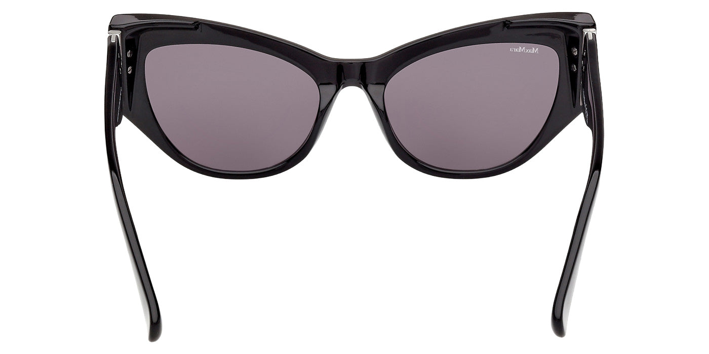 Max Mara MM0192 01A 54 - Shiny Black / Smoke #id:mm019201a_s:100120