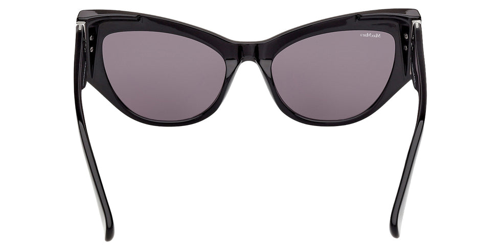 Max Mara MM0192 01A 54 - Shiny Black / Smoke #id:mm019201a_s:100120