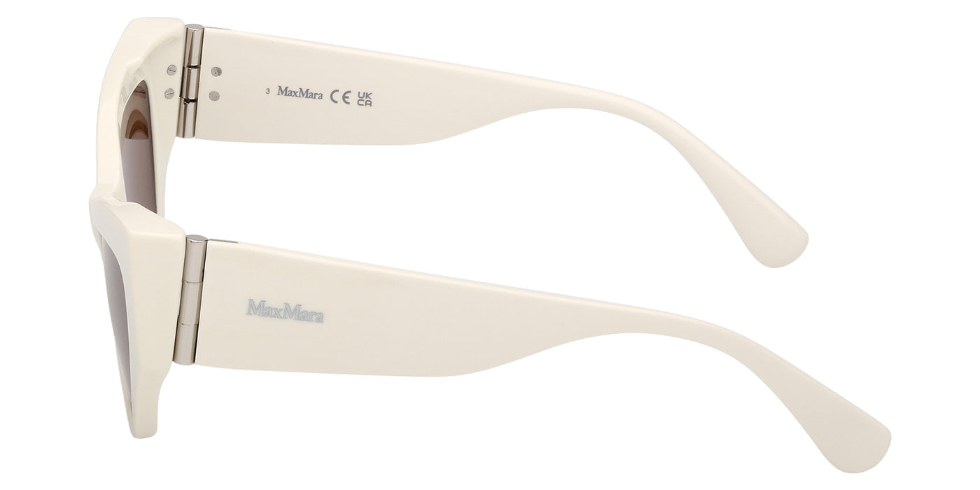 Max Mara MM0192 25E 54 - Shiny White / Brown #id:mm019225e_s:102110