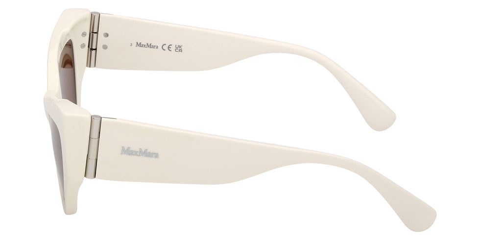 Max Mara MM0192 25E 54 - Shiny White / Brown #id:mm019225e_s:102110