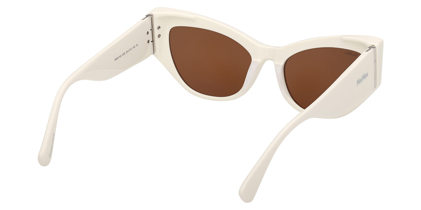 Max Mara MM0192 25E 54 - Shiny White / Brown #id:mm019225e_s:102125